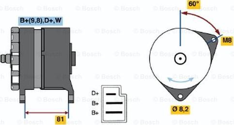 BOSCH 0 120 489 244 - Генератор vvparts.bg