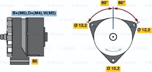 BOSCH 9 120 080 183 - Генератор vvparts.bg