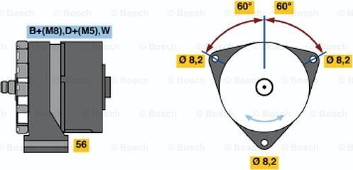 BOSCH 0 986 039 800 - Генератор vvparts.bg