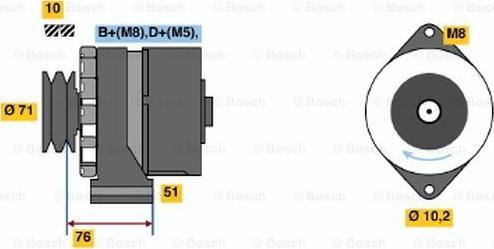 BOSCH 0 120 488 303 - Генератор vvparts.bg