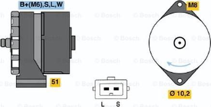 BOSCH 0 120 488 297 - Генератор vvparts.bg