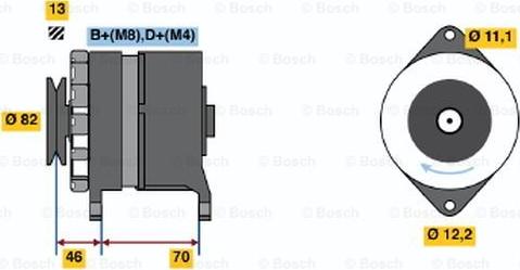 BOSCH 0 120 488 252 - Генератор vvparts.bg