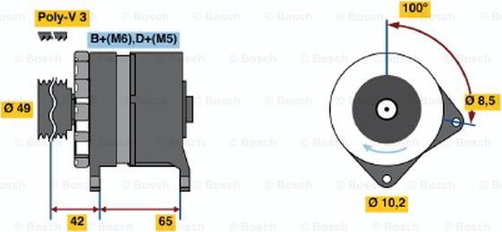 BOSCH 0 120 339 547 - Генератор vvparts.bg