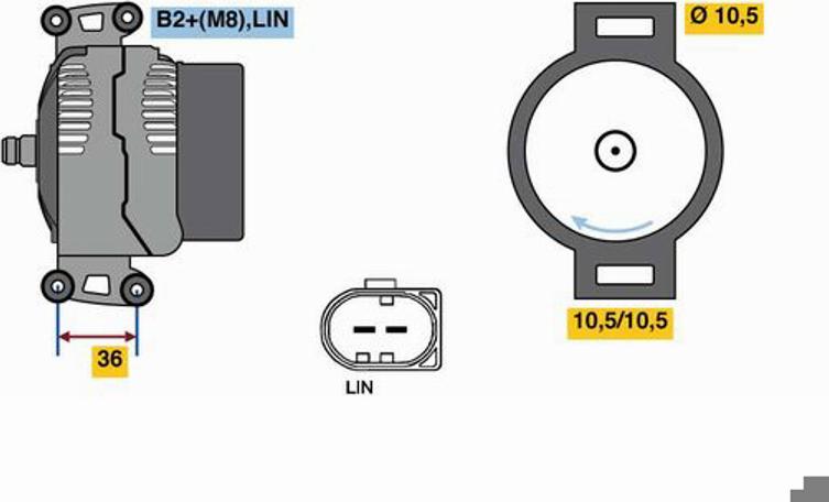 BOSCH 0 121 615 011 - Гъвкава муфа съединител vvparts.bg