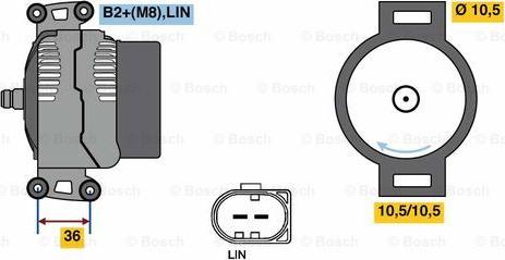 BOSCH 0 121 615 111 - Генератор vvparts.bg