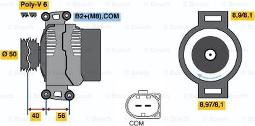 BOSCH 0 121 715 006 - Генератор vvparts.bg