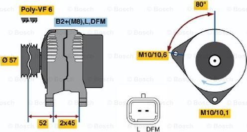 BOSCH 0 121 715 101 - Генератор vvparts.bg