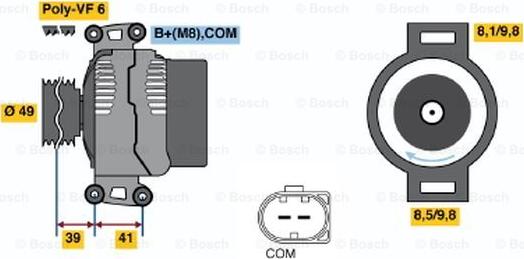 BOSCH 0 121 715 012 - Генератор vvparts.bg