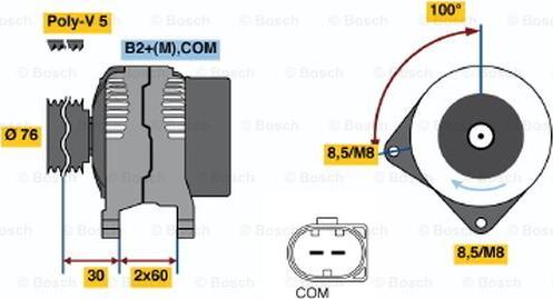 BOSCH 0 121 715 030 - Генератор vvparts.bg