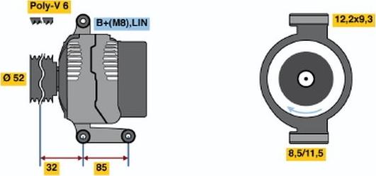 BOSCH 0 121 715 032 - Генератор vvparts.bg