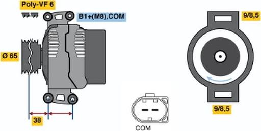 BOSCH 0 121 715 022 - Генератор vvparts.bg