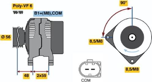 BOSCH 0 121 715 071 - Генератор vvparts.bg