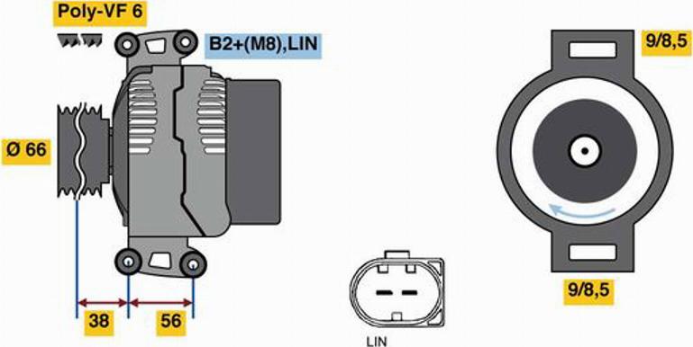 BOSCH 0 121 715 078 - Генератор vvparts.bg