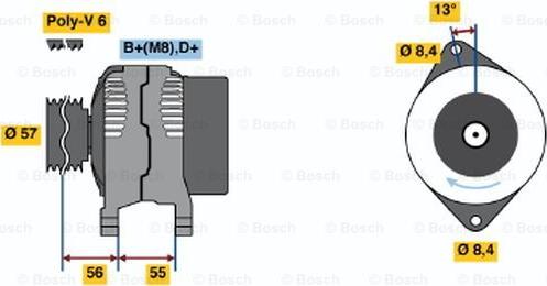 BOSCH 0 123 500 004 - Генератор vvparts.bg