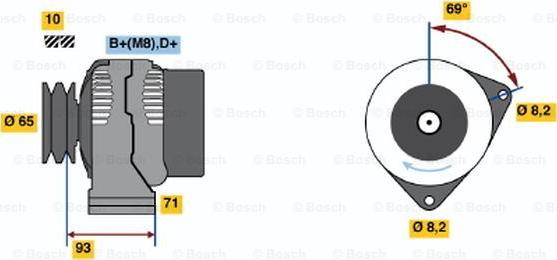 BOSCH 0 123 500 005 - Генератор vvparts.bg