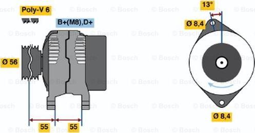 BOSCH 0 123 510 017 - Генератор vvparts.bg