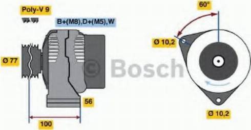 BOSCH 0 123 515 500 - Генератор vvparts.bg