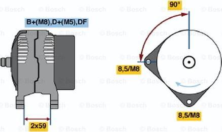 BOSCH 0 123 515 009 - Генератор vvparts.bg