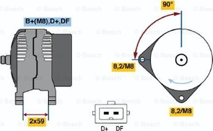 BOSCH 0 123 515 018 - Генератор vvparts.bg