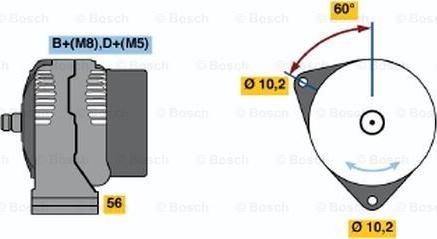 BOSCH 0 123 510 060 - Генератор vvparts.bg