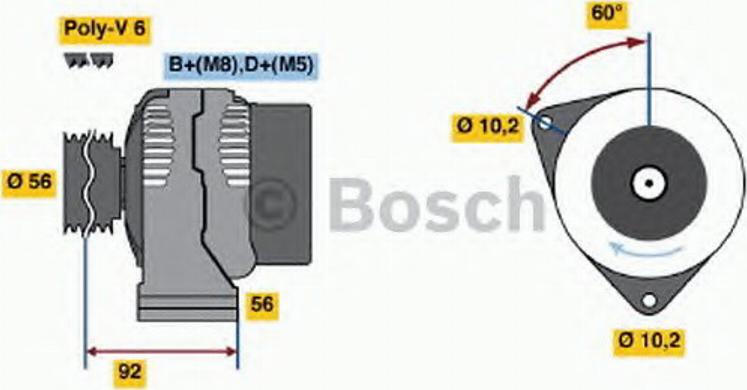 BOSCH 0 123 510 074 - Генератор vvparts.bg