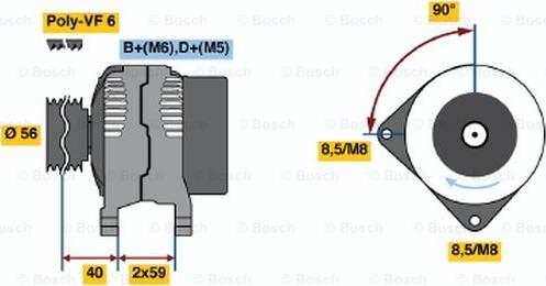 BOSCH 0 123 510 109 - Генератор vvparts.bg