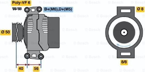 BOSCH 0 123 510 108 - Генератор vvparts.bg