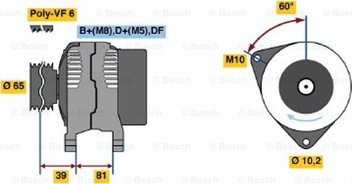 BOSCH 0 123 520 004 - Генератор vvparts.bg