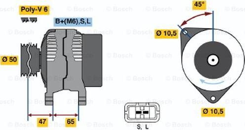 BOSCH 0 123 115 010 - Генератор vvparts.bg