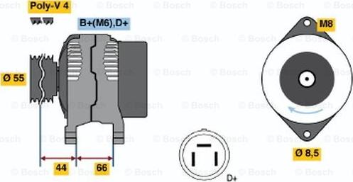 BOSCH 0 123 115 013 - Генератор vvparts.bg