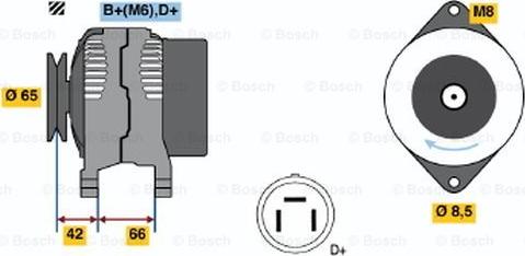 BOSCH 0 123 115 012 - Генератор vvparts.bg