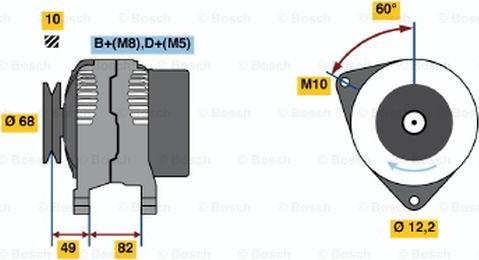 BOSCH 0 123 315 500 - Генератор vvparts.bg