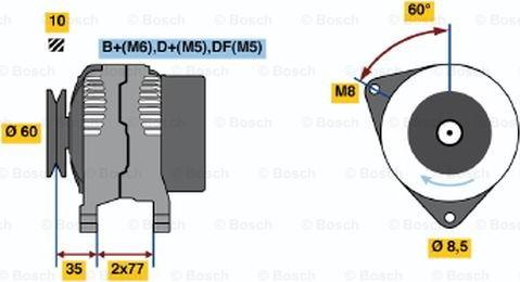 BOSCH 0 123 310 055 - Генератор vvparts.bg