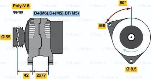 BOSCH 0 123 310 054 - Генератор vvparts.bg