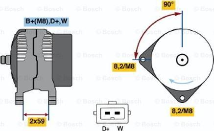 BOSCH 0 123 310 032 - Генератор vvparts.bg