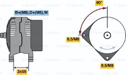 BOSCH 0 123 320 048 - Генератор vvparts.bg