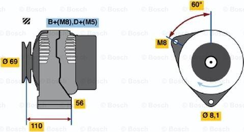 BOSCH 0 123 320 026 - Генератор vvparts.bg