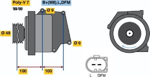 BOSCH 0 122 0AA 0D0 - Генератор vvparts.bg