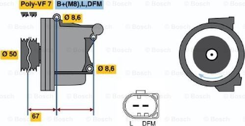 BOSCH 0 122 0AA 1P0 - Генератор vvparts.bg