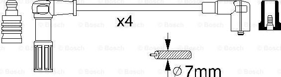 BOSCH 0 356 912 845 - Комплект запалителеи кабели vvparts.bg