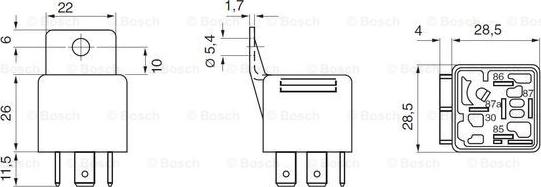 BOSCH 0 332 019 453 - Реле, работен ток vvparts.bg