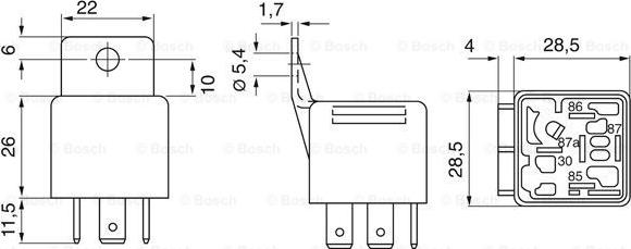 BOSCH 0 332 019 110 - Реле, горивна помпа vvparts.bg