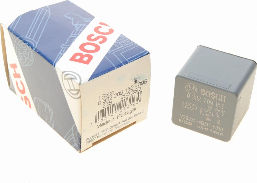 BOSCH 0 332 209 152 - Реле, работен ток vvparts.bg