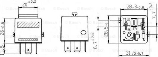 BOSCH 0 332 209 216 - Реле, клаксон / сирена vvparts.bg