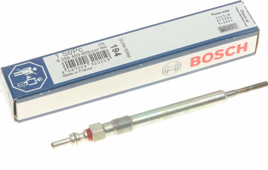 BOSCH 0 250 403 009 - Подгревна свещ vvparts.bg