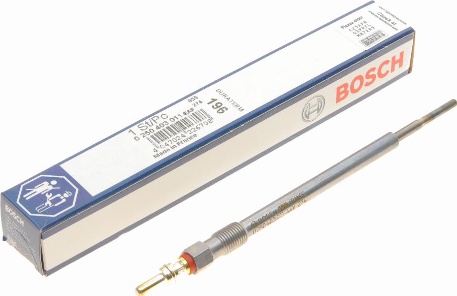 BOSCH 0 250 403 011 - Подгревна свещ vvparts.bg