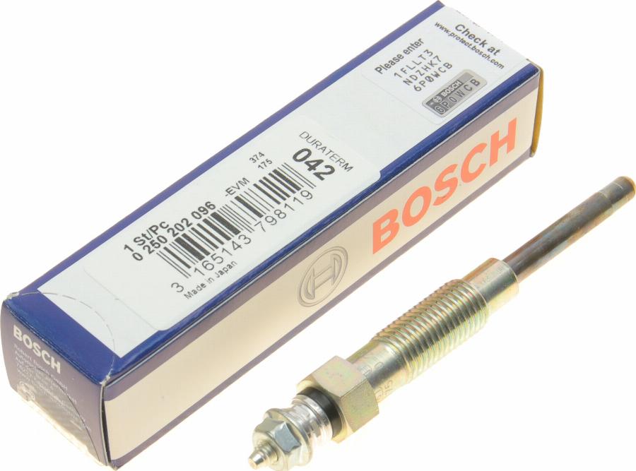 BOSCH 0 250 202 096 - Подгревна свещ vvparts.bg