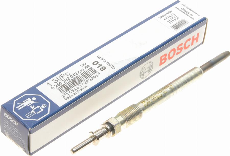 BOSCH 0 250 202 042 - Подгревна свещ vvparts.bg