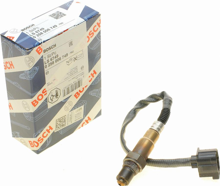 BOSCH 0 258 006 749 - Ламбда-сонда vvparts.bg