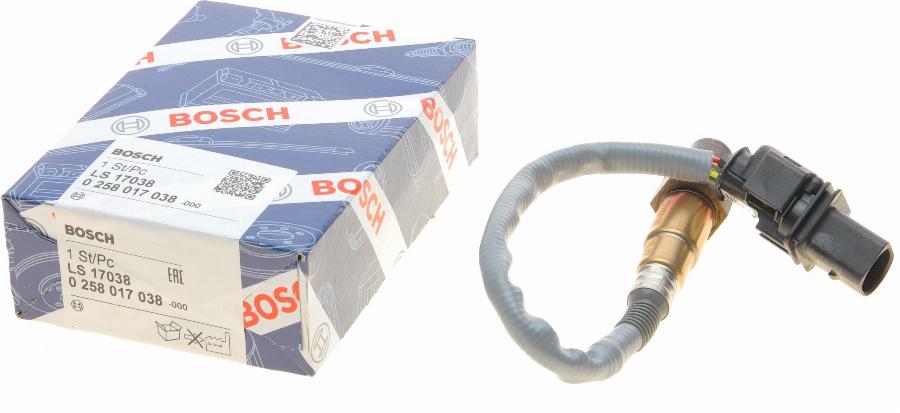 BOSCH 0 258 017 038 - Ламбда-сонда vvparts.bg